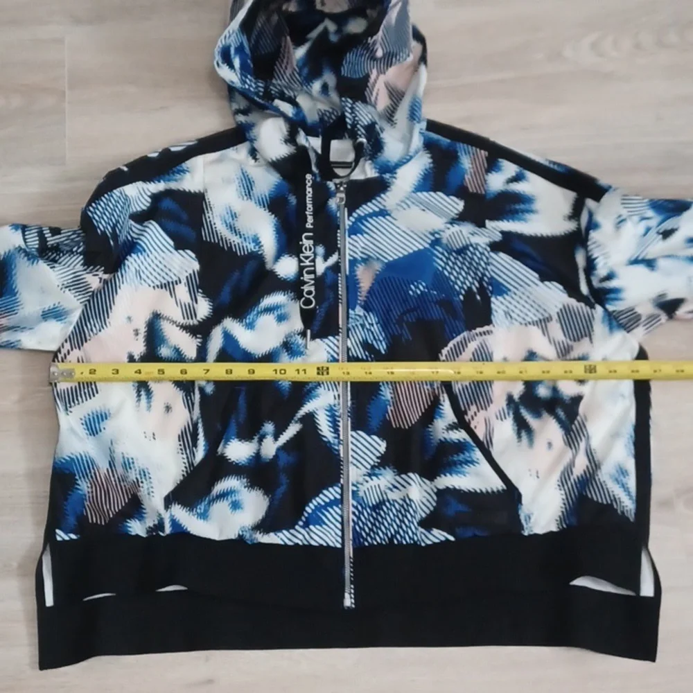 CALVIN KLEIN PERFORMANCE "Repel" raincoat. Rain Jacket Hoodie Windbreaker Large - Picture 12 of 15